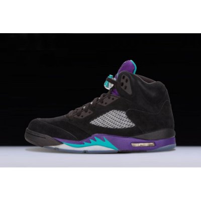 Nike Air Jordan 5 Retro Siyah / Mor / Turkuaz / Mor Basketbol Ayakkabısı Türkiye - 2SQQ6ZZ2